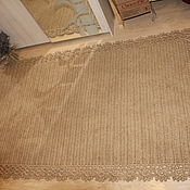 Для дома и интерьера handmade. Livemaster - original item Carpet-carpet made of jute with lace trim. Handmade.