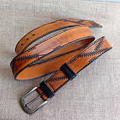Аксессуары handmade. Livemaster - original item Exclusive, durable leather belt.. Handmade.