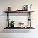 Copy of Industrial style wall shelves made of wood and pipes. Shelves. dekor-tseh. Интернет-магазин Ярмарка Мастеров.  Фото №2