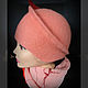 hats: Felted hat color ' peach'. Hats1. Larissa Permjakova. Online shopping on My Livemaster.  Фото №2