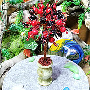 Цветы и флористика handmade. Livemaster - original item Trees: Coral and agate tree 