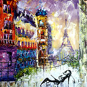 Картины и панно handmade. Livemaster - original item Oil painting with France. Oil painting of Paris.. Handmade.