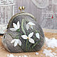 Cosméticos: Bolsa de cosméticos con corchete 'Primavera. Copos de nieve', Beauticians, St. Petersburg,  Фото №1