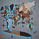 Карта мира на стену с подсветкой 100х60 см, Карты мира, Днепр,  Фото №1