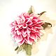 Dahlia silk 'colours of autumn'. Brooches. verelli (verelli). Online shopping on My Livemaster.  Фото №2