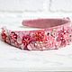 Order Pink headband embroidery handmade. Beaded jewelry by Mariya Klishina. Livemaster. . Headband Фото №3