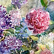 Watercolour, painting watercolors. Flowers. A bouquet of lilacs. Pictures. ArtShipilina. My Livemaster. Фото №4