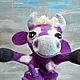 Бибабо: Фиолетовая корова. Кукольный театр. Валяные радости: Аксессуары. Ярмарка Мастеров.  Фото №4