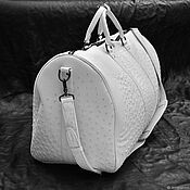 Сумки и аксессуары handmade. Livemaster - original item Travel/sports bag, made of genuine ostrich leather!. Handmade.