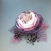 Украшения handmade. Livemaster - original item Blackberry Rum Flower Brooch Handmade from fabric. Handmade.