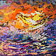 Oil painting with sea, sunset ' Sea waves', Pictures, Murmansk,  Фото №1