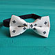 Tie Duke / white bow tie with dark blue pattern, Ties, Moscow,  Фото №1