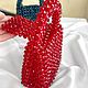 Bag of beads. Red Evening Crystal Mini Handbag. Classic Bag. Only_you_byElena. My Livemaster. Фото №6
