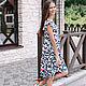 Light summer dress. Len with stretch. Ruffles and tiers of the ruffles, Dresses, Tolyatti,  Фото №1
