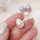 Жемчуг-капля, Shell Pearl, 1 пара. Бусины. Валерия (flowerbead). Интернет-магазин Ярмарка Мастеров.  Фото №2