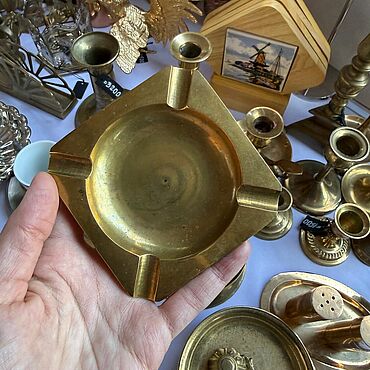 Винтаж ручной работы. Ярмарка Мастеров - ручная работа Винтаж: Латунная пепельница. Handmade.