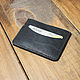Black leather cardholder. Cardholder. G.L.A.D.. Online shopping on My Livemaster.  Фото №2