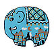 Крупная брошь "Бирюзовый слоник", Брошь-булавка, Белебей,  Фото №1