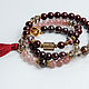 Triple bracelet-beads, Garnet bracelet. Bead bracelet. Mala by Jemma. Online shopping on My Livemaster.  Фото №2
