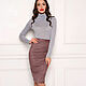 Pencil skirt made of eco-suede Lilac, figure skirt lilac, gray. Skirts. mozaika-rus. My Livemaster. Фото №5