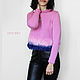 Women's blouse with fur trim. Sweater Jackets. CUTE-KNIT by Nata Onipchenko. My Livemaster. Фото №4