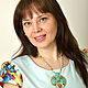 Pendant charm bead Lunnitsa Golden rain blue, Necklace, Novosibirsk,  Фото №1