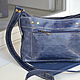 Leather women's bag (blue pull-up). Crossbody bag. J.P.-Handmade Designer Bags. Online shopping on My Livemaster.  Фото №2