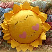 Для дома и интерьера handmade. Livemaster - original item pillow the sun. Handmade.