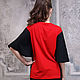 Red rose women's t-shirt, black oversize t-shirt, sport chic. T-shirts. Lara (EnigmaStyle). My Livemaster. Фото №4