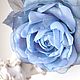 FABRIC FLOWERS. Chiffon rose ' Cloud ', Brooches, Vidnoye,  Фото №1