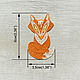 Embroidered patch Red fox applique patch 3.5x6cm. Applications. materials for creative Anna Sintez. Online shopping on My Livemaster.  Фото №2