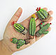 Cactus author's brooch made of polymer clay, brooch with cactus, Brooches, Voronezh,  Фото №1