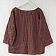 Brown linen blouse oversize. Blouses. etnoart. My Livemaster. Фото №5