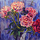  Peonies on blue, Pictures, Moscow,  Фото №1