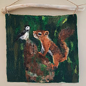 Картины и панно handmade. Livemaster - original item Panels: Squirrel. Handmade.