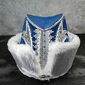 Аксессуары handmade. Livemaster - original item Santa Claus hat is blue. Handmade.