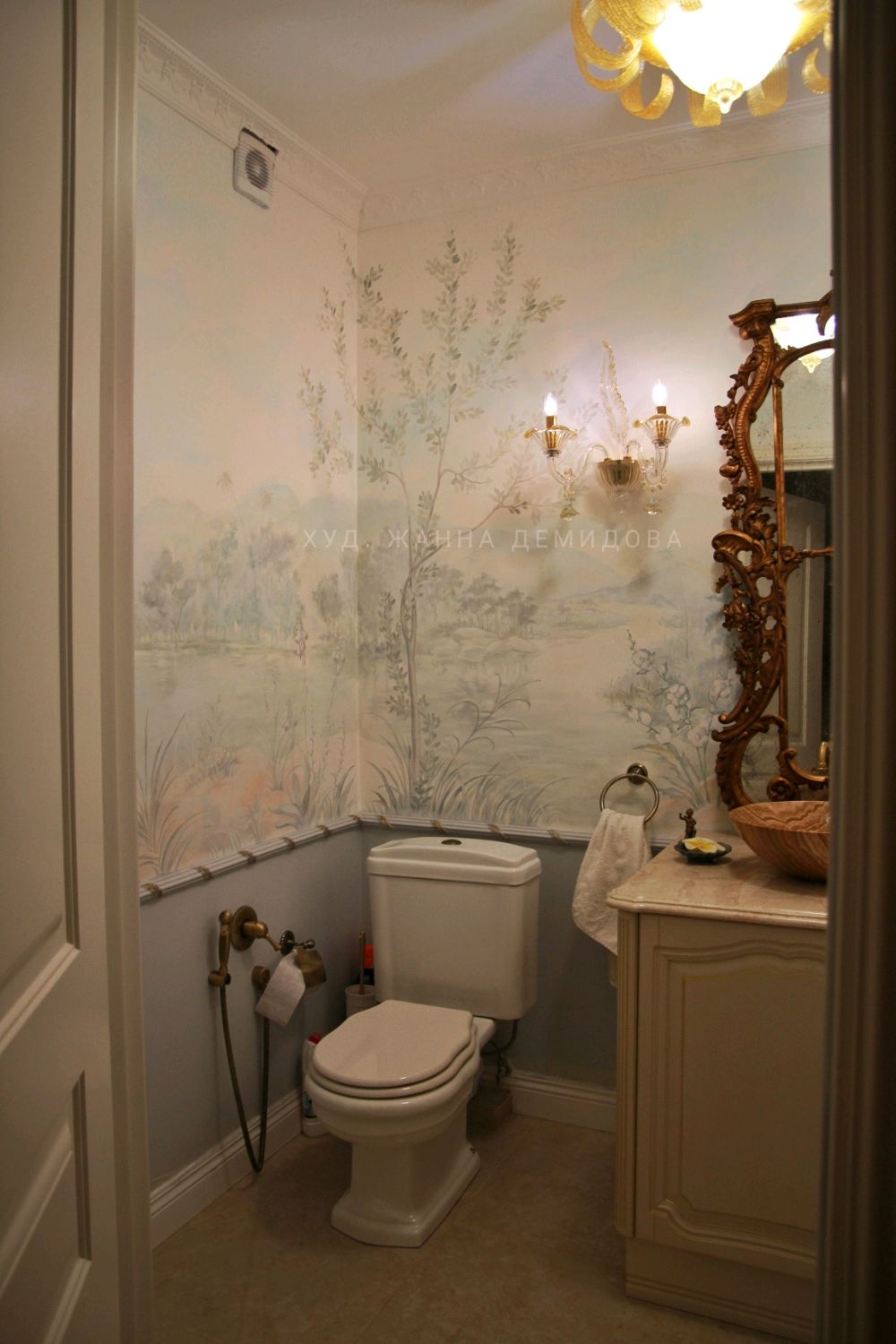 Роспись стен в ванной (69 фото)