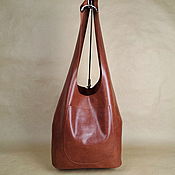 Сумки и аксессуары handmade. Livemaster - original item Women`s leather bag without lining cognac color. Handmade.