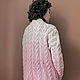 Women's Pink Knitted Cardigan, Cotton Knitted Gradient Jacket. Cardigans. Dobryy_vyaz. My Livemaster. Фото №4