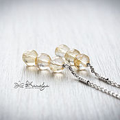 Украшения handmade. Livemaster - original item Silver earrings with citrine 