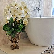 Цветы и флористика handmade. Livemaster - original item composition: Phalaenopsis orchids in a classic flowerpot. Handmade.
