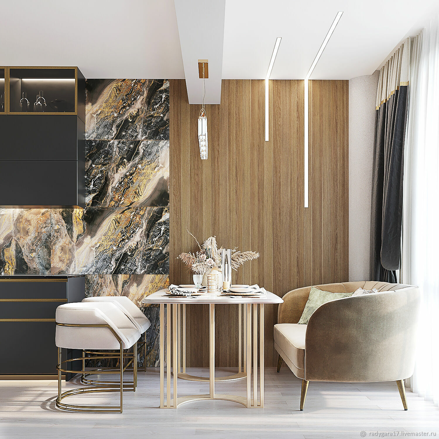 Дизайн кухни купить в интернет-магазине Ярмарка Мастеров по цене 500 ...