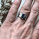 Male Vedic Ring with Raw Blue Sapphire White Gold. Rings. Bauroom - vedic jewelry & gemstones (bauroom). My Livemaster. Фото №6