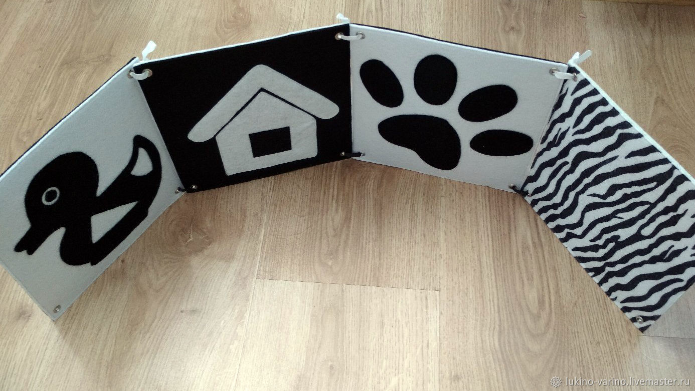 Черно-белая книга из фетра купить в интернет-магазине Ярмарка Мастеров ...