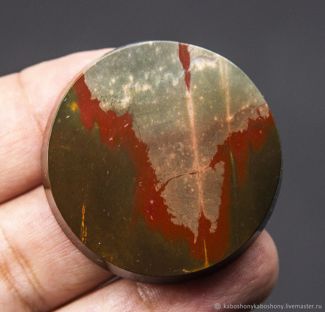 Яшма уральская Авторский кабошон 41*41*6 мм купить в интернет-магазине ...