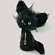 Черный кот, Войлочная игрушка, Екатеринбург,  Фото №1