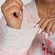 Кардиган ручной вязки двухцветный в бело-розовом цвете. Кардиганы. Knitwear by Elena Doroshina. Ярмарка Мастеров.  Фото №6