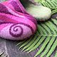 Felted women's slippers 'Flamingo' 40p. in stock. Slippers. Юлия Левшина. Авторский войлок COOLWOOL. My Livemaster. Фото №6