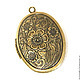 Медальон Цветы, античная бронза (1шт), Бусины, Москва,  Фото №1