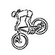 Дизайн машинной вышивки "Велосипедист", Схемы машинной вышивки, Тольятти,  Фото №1